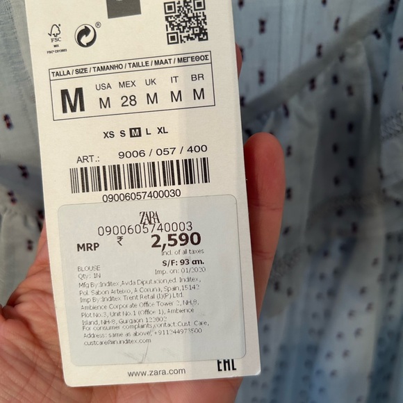 NWT Zara blouse - Picture 3 of 5